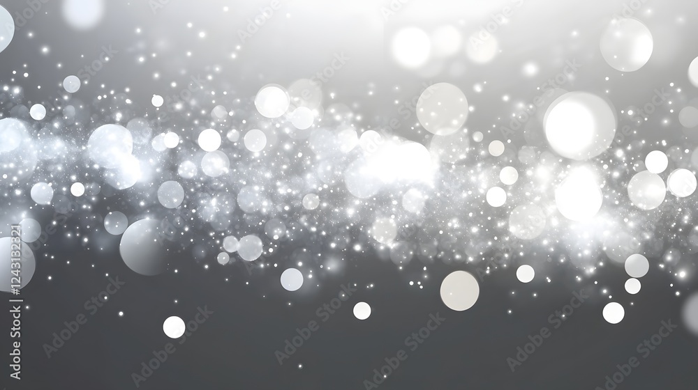 Fototapete enchanting winter scene with shimmering snow flakes glittering particles and a soft ethereal glow cr