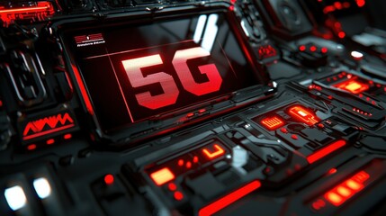 Exploring the future of connectivity 5g technology digital landscape infographic visualization tech environment close-up view innovation insights