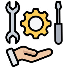 Repair Outline Color Icon
