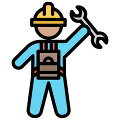 Technician Outline Color Icon