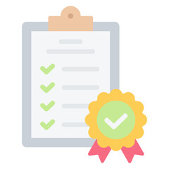 Obraz premium Quality Flat Icon