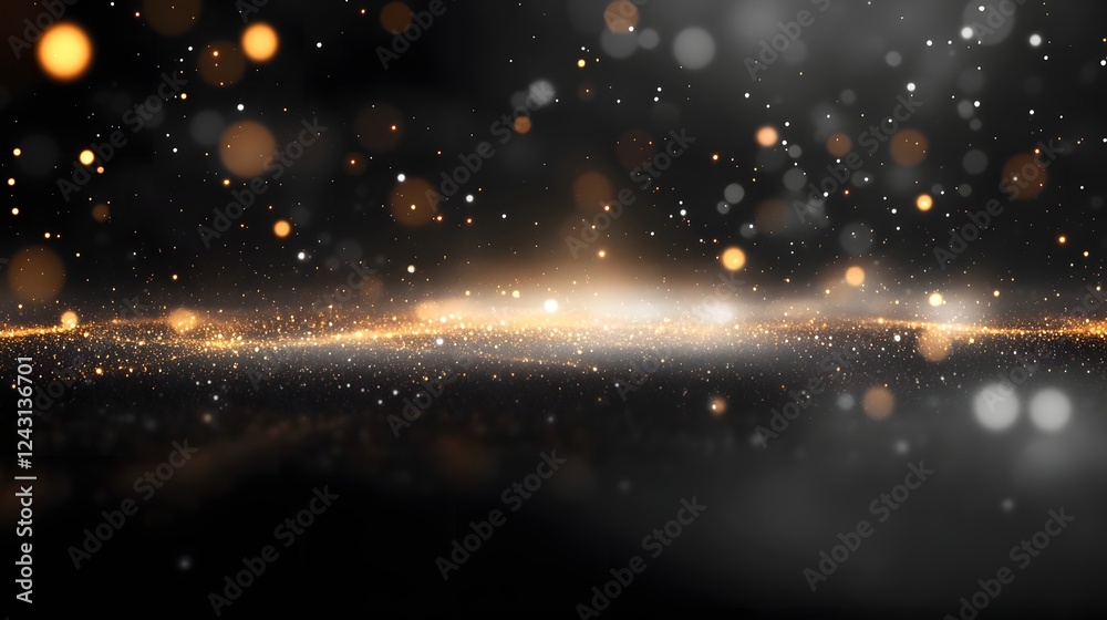 Fototapete Mesmerizing background of glittering shimmering lights against a dark ethereal night sky with a magical celestial atmosphere  This digital art rendering creates a sense of fantasy