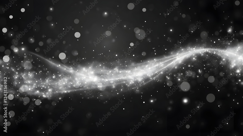 Aufkleber Mesmerizing Celestial Glow   Enchanting Starry Night Galaxy Backdrop with Shimmering Nebula Clouds Sparkling Meteors and Radiant Energy Bursts