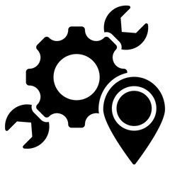 Service Center Glyph Icon