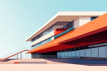 Modern Architectural Structure Illustration