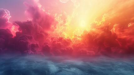 Naklejka premium sunset over the sea