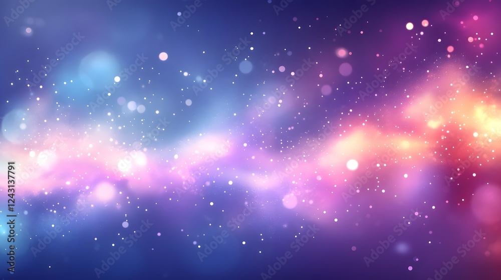 Poster mesmerizing cosmic landscape ethereal swirling galaxy in deep space captivating image showcasing the