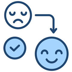 Obraz premium Coping Blue Icon