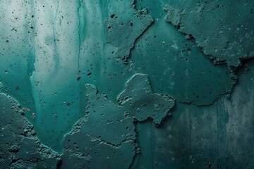 Gritty Teal Concrete Texture Background with Light to Dark Gradient Transition