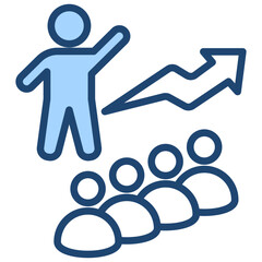 Leadership Blue Icon