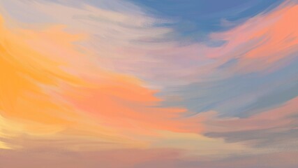 Aesthetic landscape background, colorful sunset design