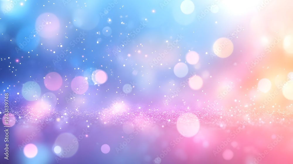 Poster Mesmerizing glittering bokeh background with sparkling lights colorful gradient overlay and a magical ethereal atmosphere  Perfect for creative digital art projects