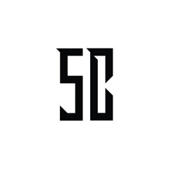 SC monogram logo design letter text name symbol monochrome logotype alphabet character simple logo