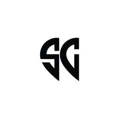 SC monogram logo design letter text name symbol monochrome logotype alphabet character simple logo