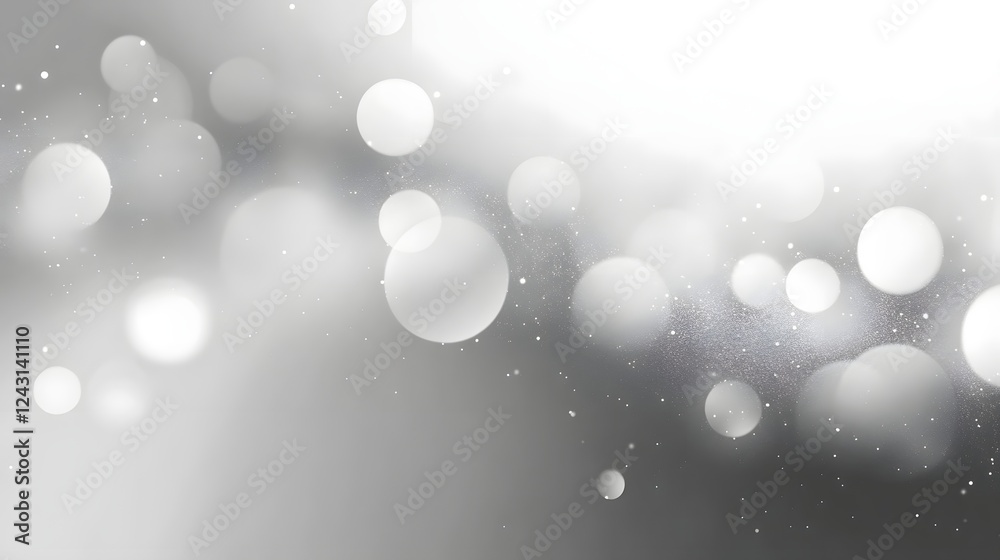 Poster shimmering silver glitter lights with a smooth abstract and minimalist background this captivating i