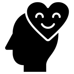 Positive Psychological Glyph Icon