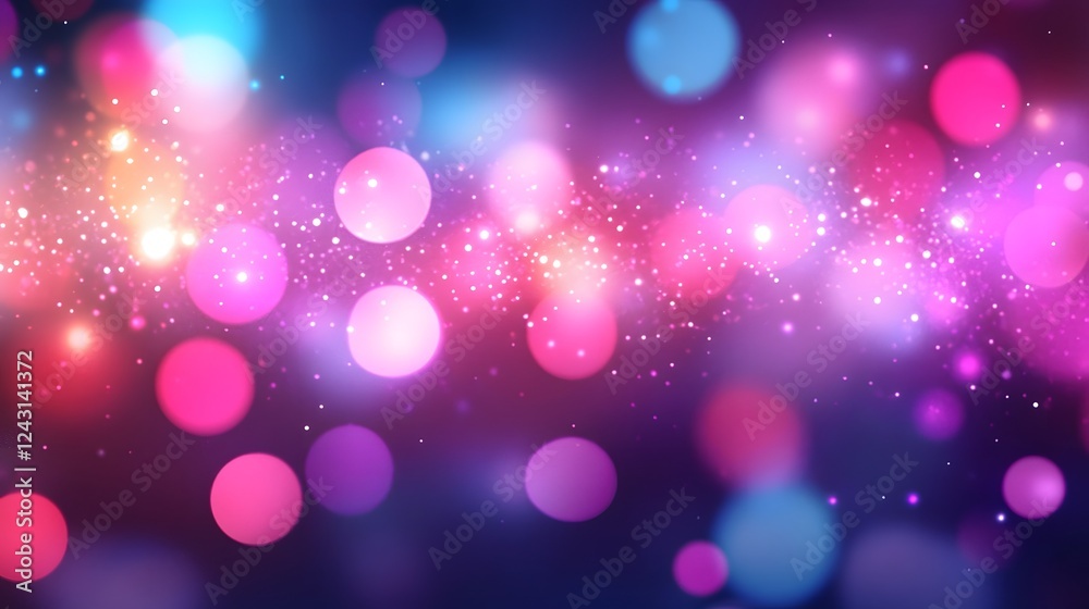 Poster Stunning abstract background of glittering shimmering lights luminous bokeh and captivating cosmic energy creating a mesmerizing festive and enchanting atmosphere