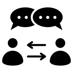 Interpersonal Relationship Glyph Icon