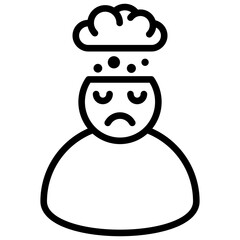 Depression Outline Icon