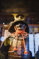 Japanese samurai armor. Ceremonial armor of warriors. War. History.
