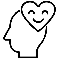 Positive Psychological Outline Icon