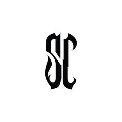 SC monogram logo design letter text name symbol monochrome logotype alphabet character simple logo