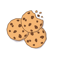 cookies on white background