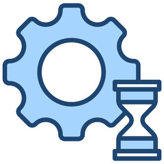 Obraz premium Duration Blue Icon