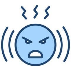 Aggression Blue Icon