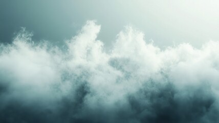 Fototapeta premium Steam rising through soft clouds aerial view minimalist art serene atmosphere natural environment