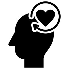 Psychological Glyph Icon