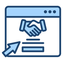 Smart Contract Blue Icon