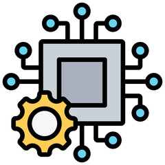 Technology Outline Color Icon