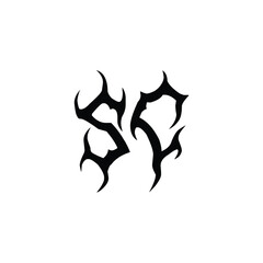 SC monogram logo design letter text name symbol monochrome logotype alphabet character simple logo