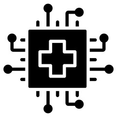 Health Tech Glyph Icon