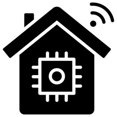 Smart Home Glyph Icon