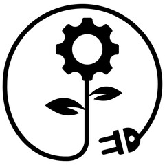 Cleantech Glyph Icon