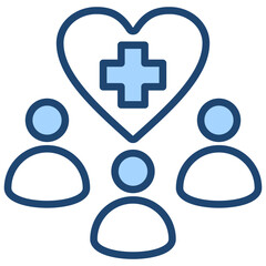 Public Health Blue Icon