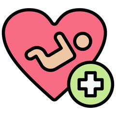 Pediatric Outline Color Icon