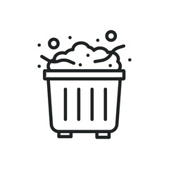 Waste thin line icons. Editable stroke and Perfect pixel on transparent background