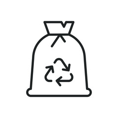 Recycle thin line icons. Editable stroke and Perfect pixel on transparent background