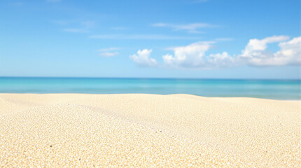 Obraz premium White sand beach blue sky summer background