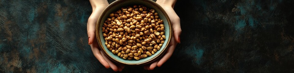 Fototapeta premium bowl of nuts close-up. Selective focus