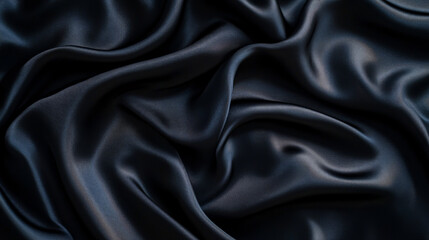Obraz premium A textured background showcasing a small dark black pattern on silk fabric, with a unique combination of lines, colors, and shadows, perfect for copy space.