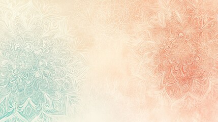 A simple, elegant background with a subtle mandala pattern in soft colors.