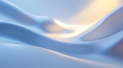 Obraz premium Soft blue background with a gentle curve and smooth glow.