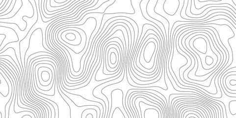 Abstract topography contour map line and modern wavy map line design, geography map contour  wave line white background. Vector illustration. 