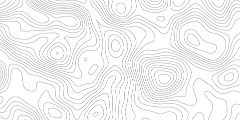 Abstract topography contour map line and modern wavy map line design, geography map contour  wave line white background. Vector illustration. 