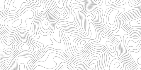 Abstract topography contour map line and modern wavy map line design, geography map contour  wave line white background. Vector illustration. 