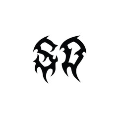 SD monogram logo design letter text name symbol monochrome logotype alphabet character simple logo